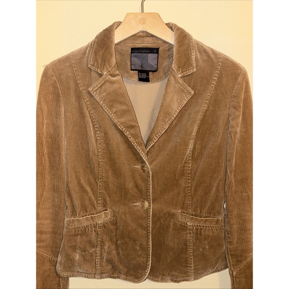 Vintage Y2K Corduroy Pant Suit Women's 2 Hipster Camel - Picture 3 of 12